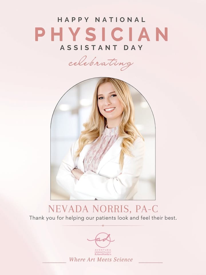 "Physician Assistant Day" graphic celebrating Nevada Norris, PA-C